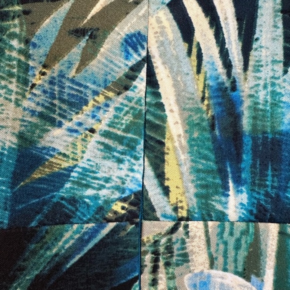 Tropical Blue and Green Sleeveless Dress - Picture 5 of 7